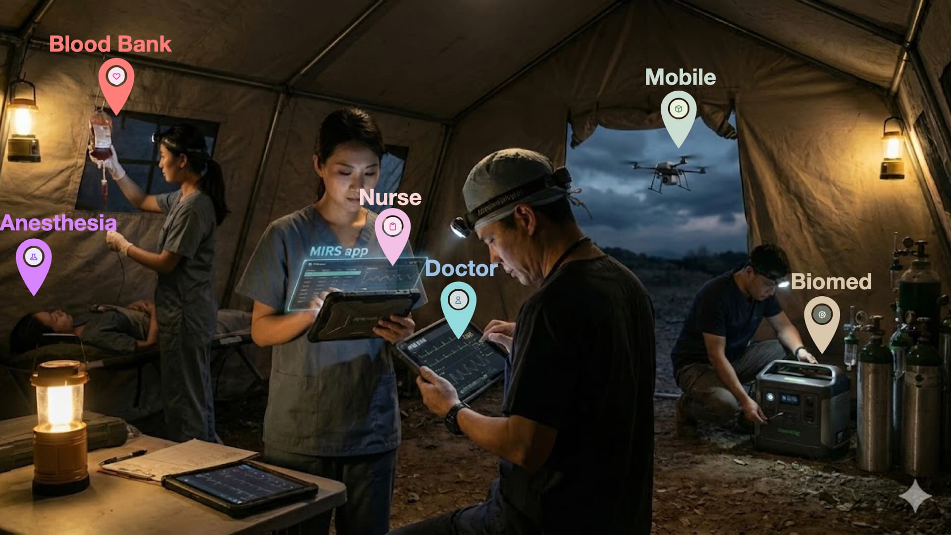 xIRS Field Medical Station - PWA labels explained